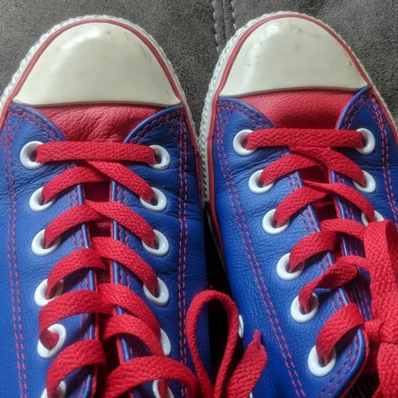 ⭐ Converse All Star Blue Leather Sneakers - Picture 7 of 8